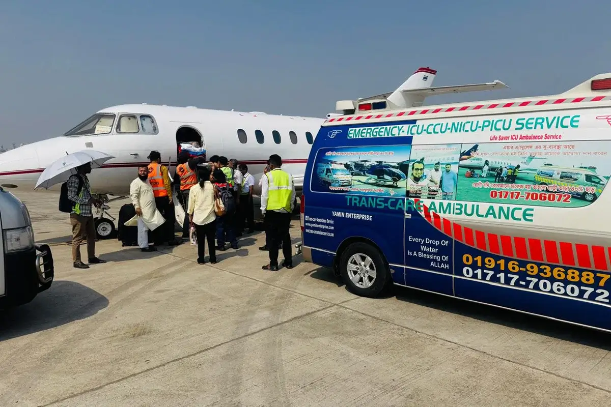 ThaiMedics Air Ambulance Service from Dhaka to Bangkok