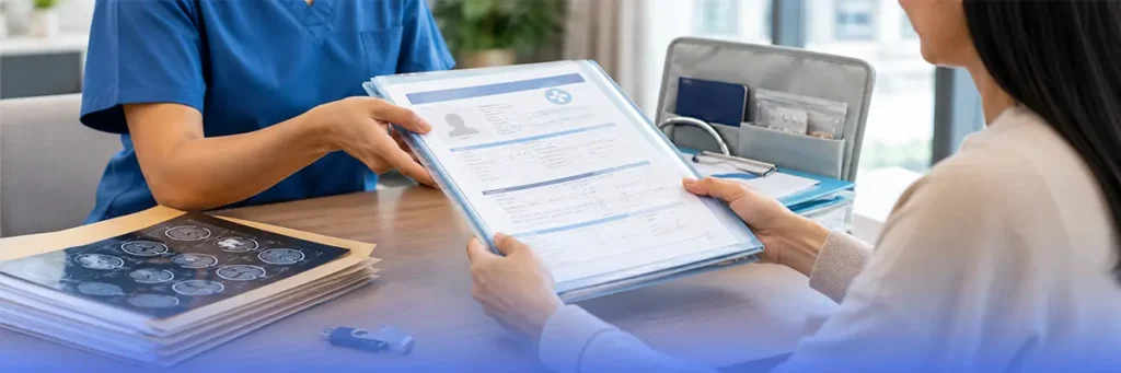 Medical records and discharge summary to collect before leaving Thailand